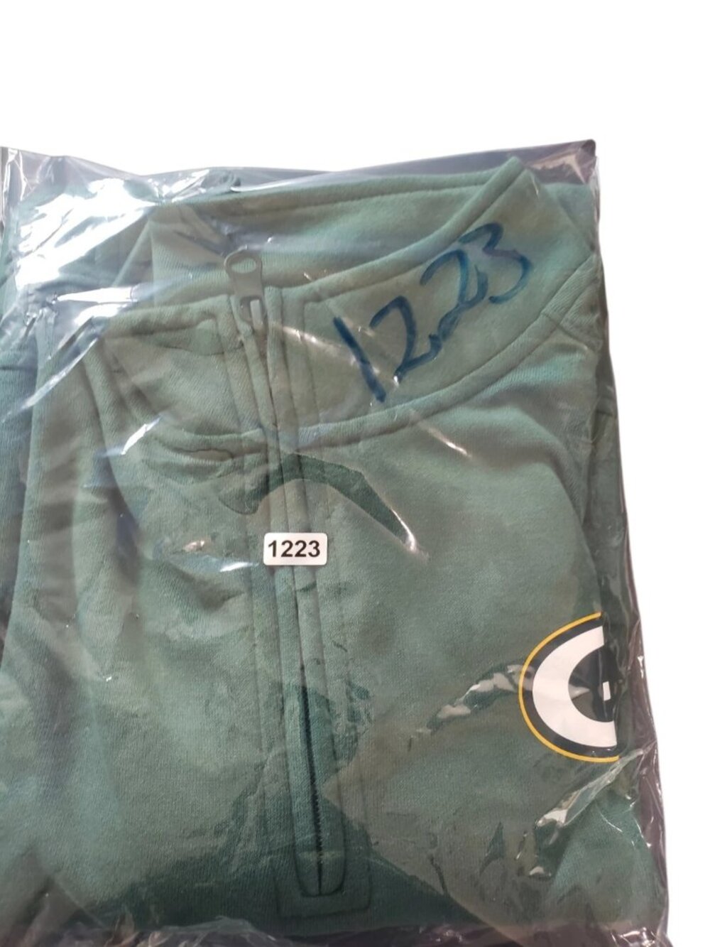 NFL Logo Athletic Bay Packers 1/4 Zip Pullover Women Sweatshirt Green Xlarge - Picture 11 of 11
